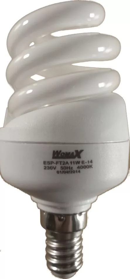 Лампа ESP-FT2A  11W (E-14) 4000K Womax (100шт.) уценка, гарантия не действует