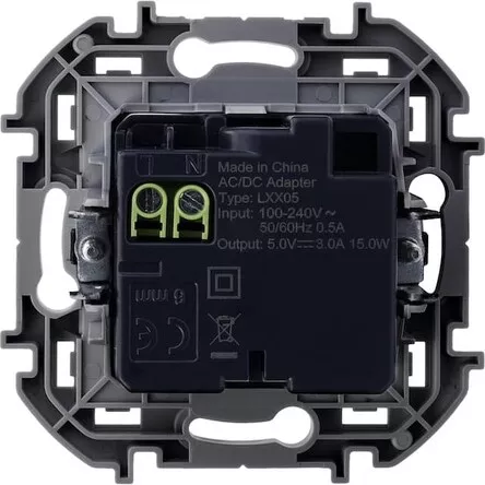 Розетка USB (2-я тип С+А, 3А) Алюминий INSPIRIA LEGRAND