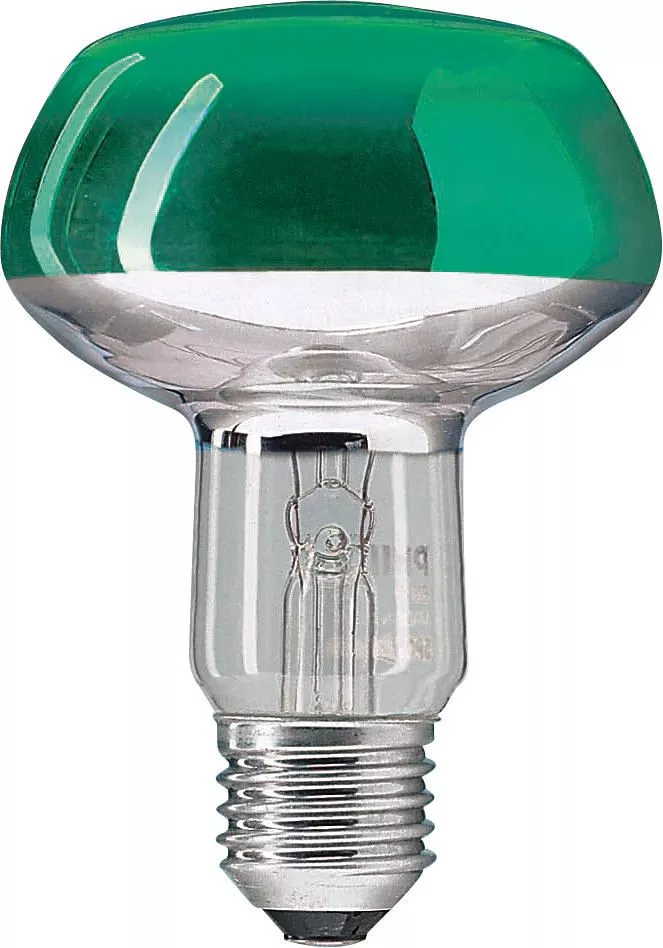 Лампа Refl Col R-80 60W E-27 Philips Spotline зелен. (12шт.)