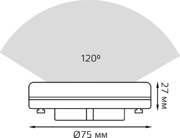 Лампа LED T75 GX53 3000К 8Вт 660Лм DIMMER Gauss