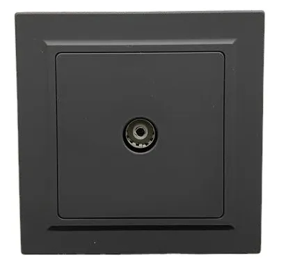 Розетка TV 1-я чёрная U2B-013 SoftTouch AWSPRODUCTS