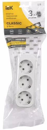 Розетка (колодка) 3-я  CLASSIC, К03 16А 3500Вт ИЭК