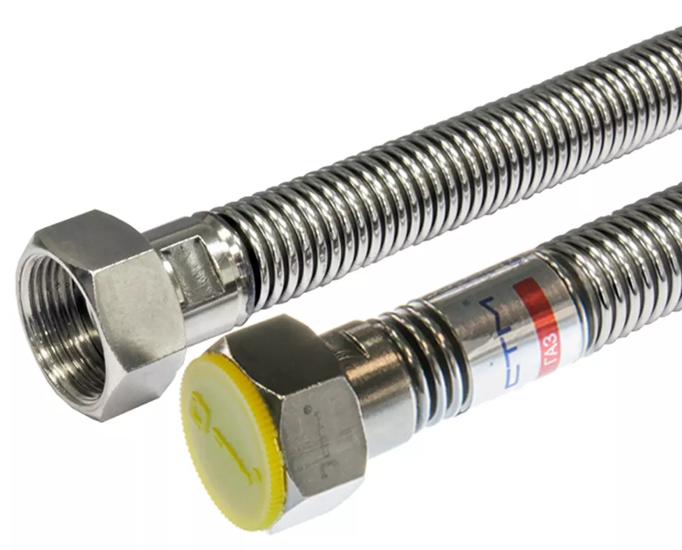 Подводка д/газа сильфон. 1/2" г/г  100 см CTM ГАЗ CGHF1210