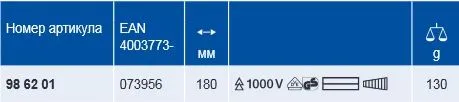 Пассатижи 1000V 180 мм из пластика