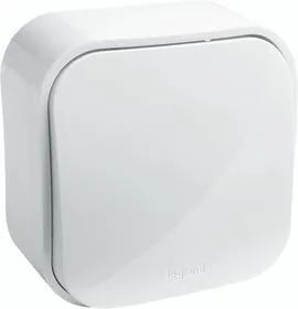 Выключатель самовозратный О/У 1-кл. Белый Quteo LEGRAND