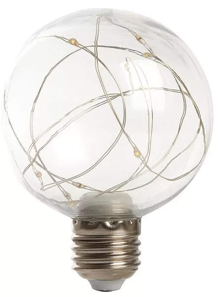 Лампа светодиодная 3W 230V E27 RGB G80, LB-381