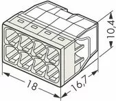 Клеммник 2273-208 8*(0,5 - 2,5mm) 24A 450V (уп-50шт)