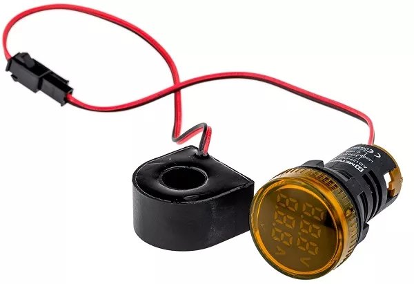 Индикатор тока и напряжения,50-500V, 0-100A желтый MT22-VAM5