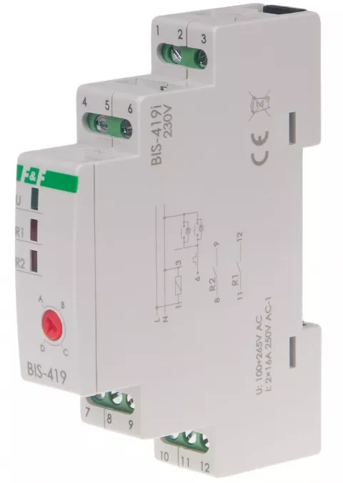 Реле импульсное BIS-419i 2x16A 265V