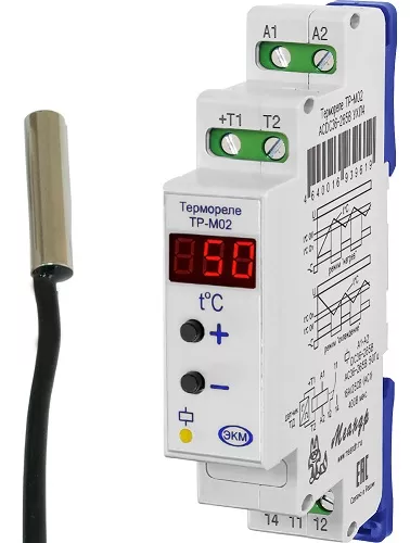 Реле контроля температуры ТР-М02 ACDC36-265В УХЛ4 с ТД-3