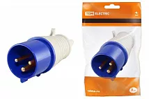 Вилка переносная 16A 3п (2P+PE) 013 IP44, 220В, TDM