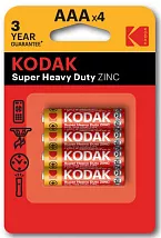 Элемент питания R03-4BL Super Heavy Duty Zink (KODAK)