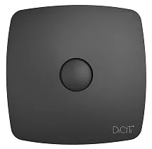 Вентилятор бытовой 100  Matt black RIO (обратный клапан) (DICITI)