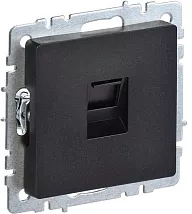 Розетка RJ45 (1-я cat. 5e) черный BRITE IEK