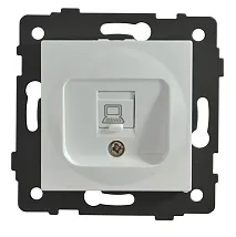 Розетка RJ45 (cat 5e) 1-я белая A-031W AWSPRODUCTS