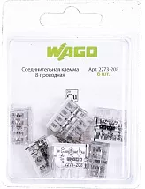 Клемма 8 отверстий 0,5-2,5 (уп. -  6 шт.) (СМК 2273-208) (DORI)