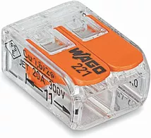 Клеммник 221-412 2*(0,2-4mm) 32A 450V (уп 10шт)