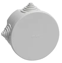 Коробка распред. о/п 75х40 IP44 СЕРАЯ 4 сальника КМ41237 IEK (60)