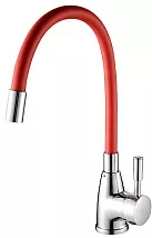 Смеситель ROEGEN RD014R для кухни, 40 мм, на гайке, с боковой штыревой ручкой, с гибким красным изли