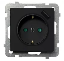 Розетка GP-1RSPUSB/m/33 одинарная с USB (без рамки)