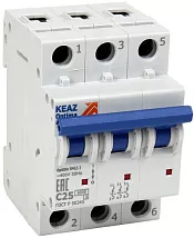 Автоматический выключатель BM63-C10/3 6кА КЭАЗ
