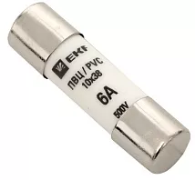 Плавкая вставка цилиндрическая ПВЦ (10х38) 6А EKF