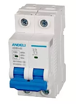 Автоматический выключатель ADB3-63 C10/2  6kA Andeli