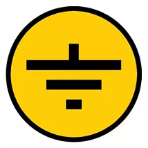 Знак "Заземление" 30х30мм (1 лист = 32 знаков) ИЭК