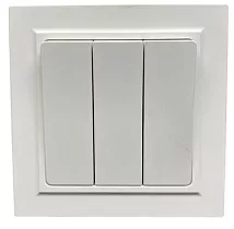 Выключатель 3-кл. белый U1A-003 SoftTouch AWSPRODUCTS