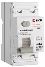 УЗО ВД-100N 40/2 100мА, тип AC, 6кА PROXIMA EKF