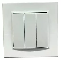 Выключатель 3-кл. белый SD-P1010W AWSPRODUCTS