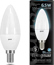 Лампа LED C35 E14 4100K 6.5Вт 550Лм GAUSS