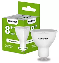 Лампа LED PAR16 GU10 4000К 8Вт 800Lm GENERICA