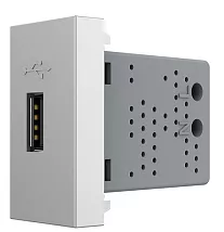 Розетка USB (тип А, 2,1А, 5В) серый Livolo