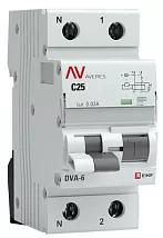 АВДТ DVA-6 C25/1+N 30мА, тип АС, 6кА AVERES EKF
