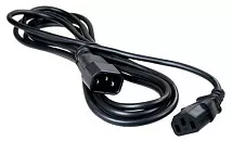 Кабель питания RIPO  1.8м, сист.блок-монитор С14-C13 (3*0.75 mm2)  10A, черный, с заземлением