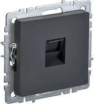 Розетка RJ45 (1-я cat. 5e) графит BRITE IEK