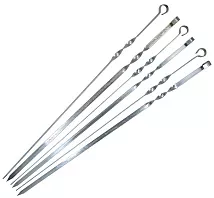 Шампуры  6 шт BBQ SKEWERS 60смХ10мм нерж. сталь