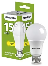Лампа LED A60 груша 15Вт 230В 3000К E27 1500Lm GENERICA