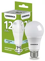 Лампа LED A60 груша 12Вт 230В 6500К E27 1200Lm GENERICA