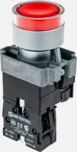 Кнопка MTB2-BW3463 LED крас, 220V AC/DC, 1нз, IP65 Meyertec