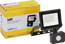 Прожектор СДО 06-20Д светодиодный черный с ДД IP54 6500K IEK