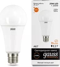 Лампа LED A67 E27 3000К 25Вт 2000Лм Elementary Gauss