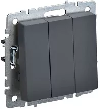 Выключатель 3-кл. графит BRITE IEK