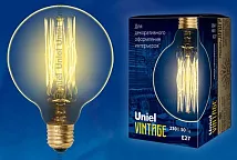 Лампа накаливания Vintage IL-V-G80-60/GOLDEN/E27/VW01