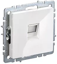 Розетка RJ45 (1-я cat. 5e) белый BRITE IEK