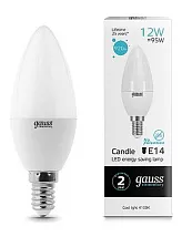 Лампа LED C35 E14 4100К 12Вт 920Лм Elementary Gauss