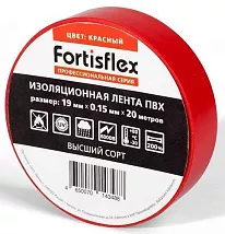 Изолента ПВХ красная (0.15*19*20) (Fortisflex)