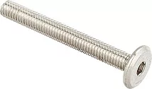 Винт мебельный плоский М 6*50 (белый цинк 30 шт)