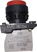 Кнопка КМЕ 7610м крас. выступ. IP65 10А 1но Briswik